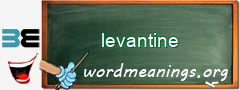 WordMeaning blackboard for levantine